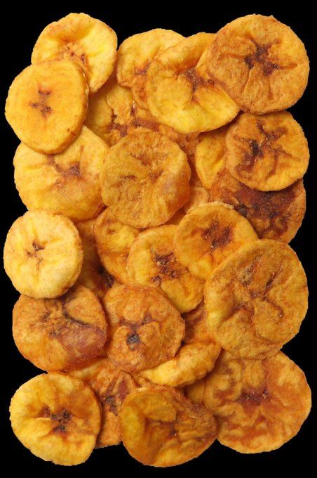 Chips de bananes plantains sucrées artisanales / Prix 80 Gr 