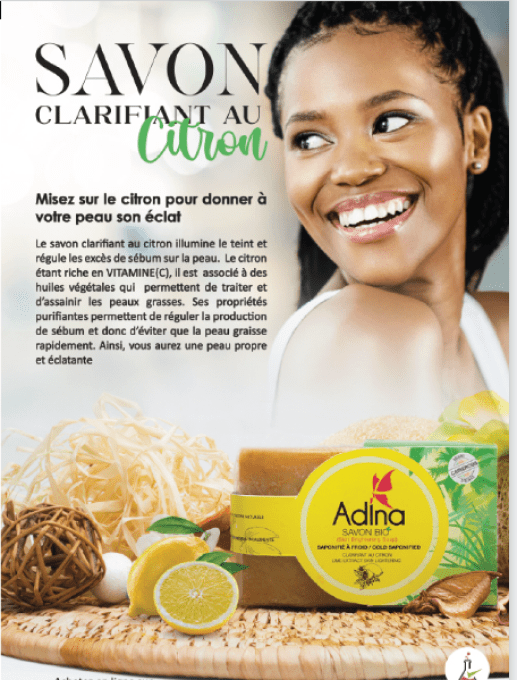 Savon naturel Adina clarifiant au citron 